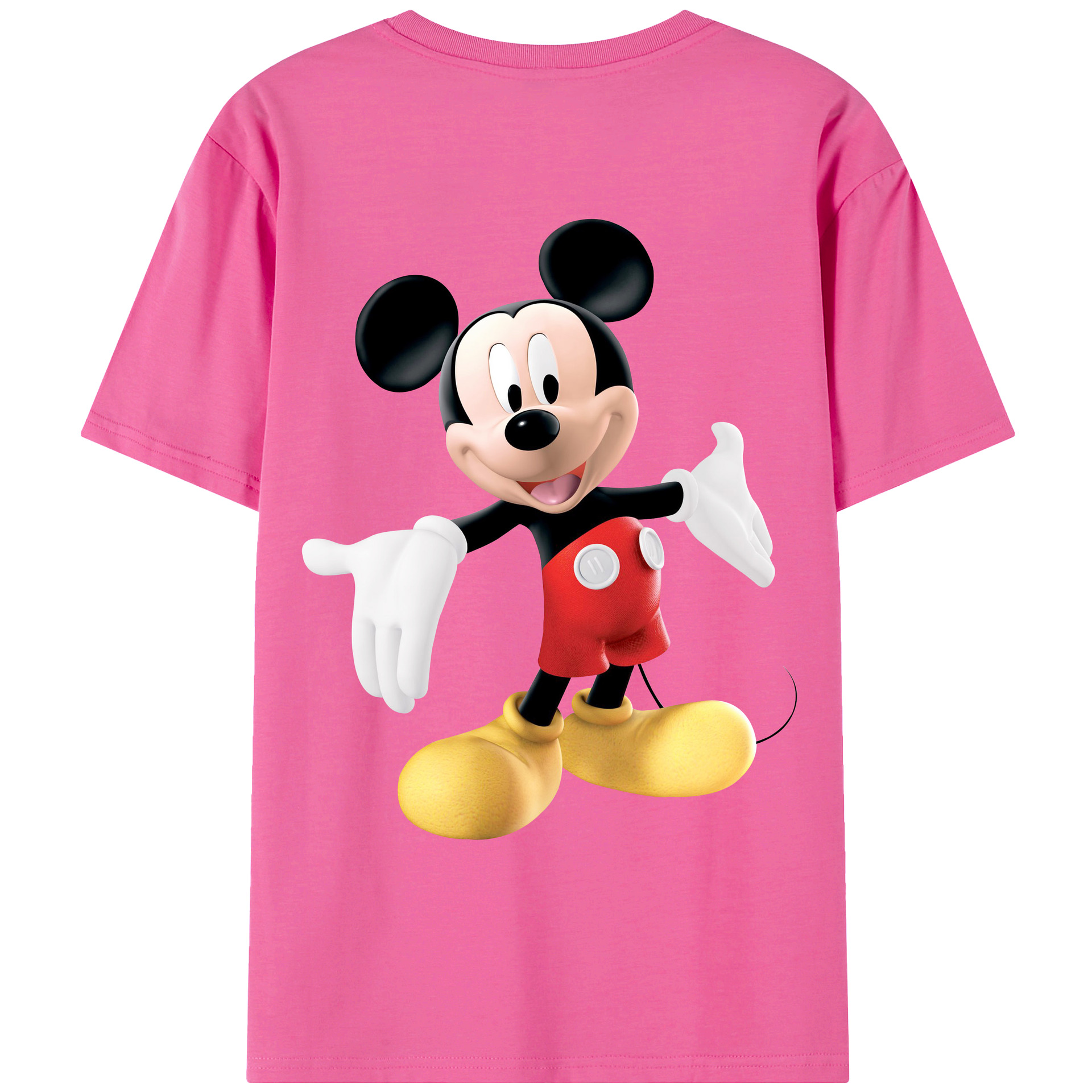 （画像用） ミッキーマウス Mickey Mouse レディース半袖Tシャツ(バックプリント)